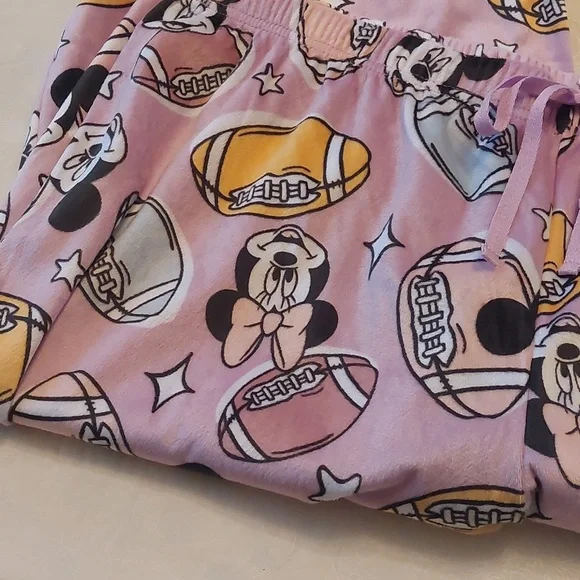 Disney Mickey & Minnie Mouse All Over Football Print Lounge Pajama Pants Sz 1X - Picture 16 of 16